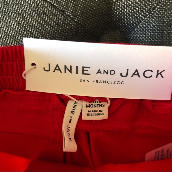 NWT Janie and Jack Cherry Red Tuxedo Pants, Baby 3-6 Months - Picture 7 of 14